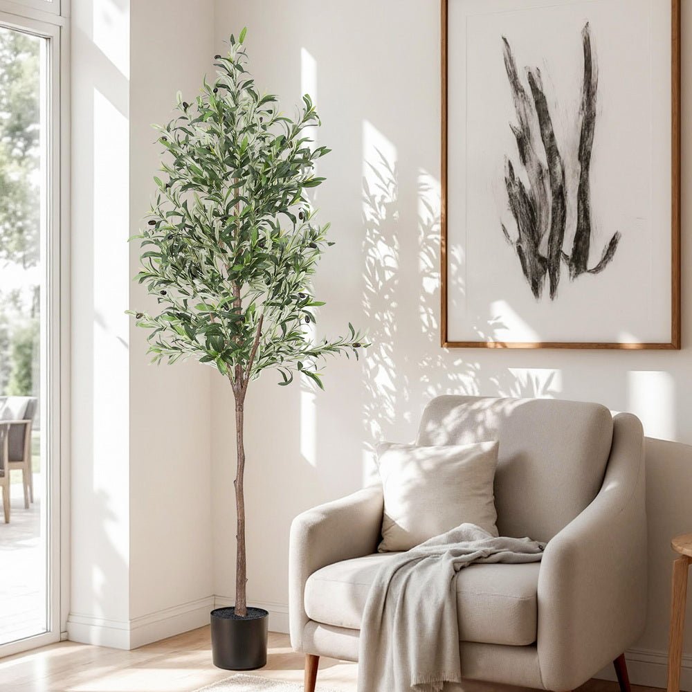 180cm Artificial Olive Tree Faux Trees Indoor Decor Artificial Plants Lifelike Plant 1.8M - Home & Garden > Artificial Plants > Artificial Trees - Rivercity House & Home Co. (ABN 18 642 972 209) - Affordable Modern Furniture Australia