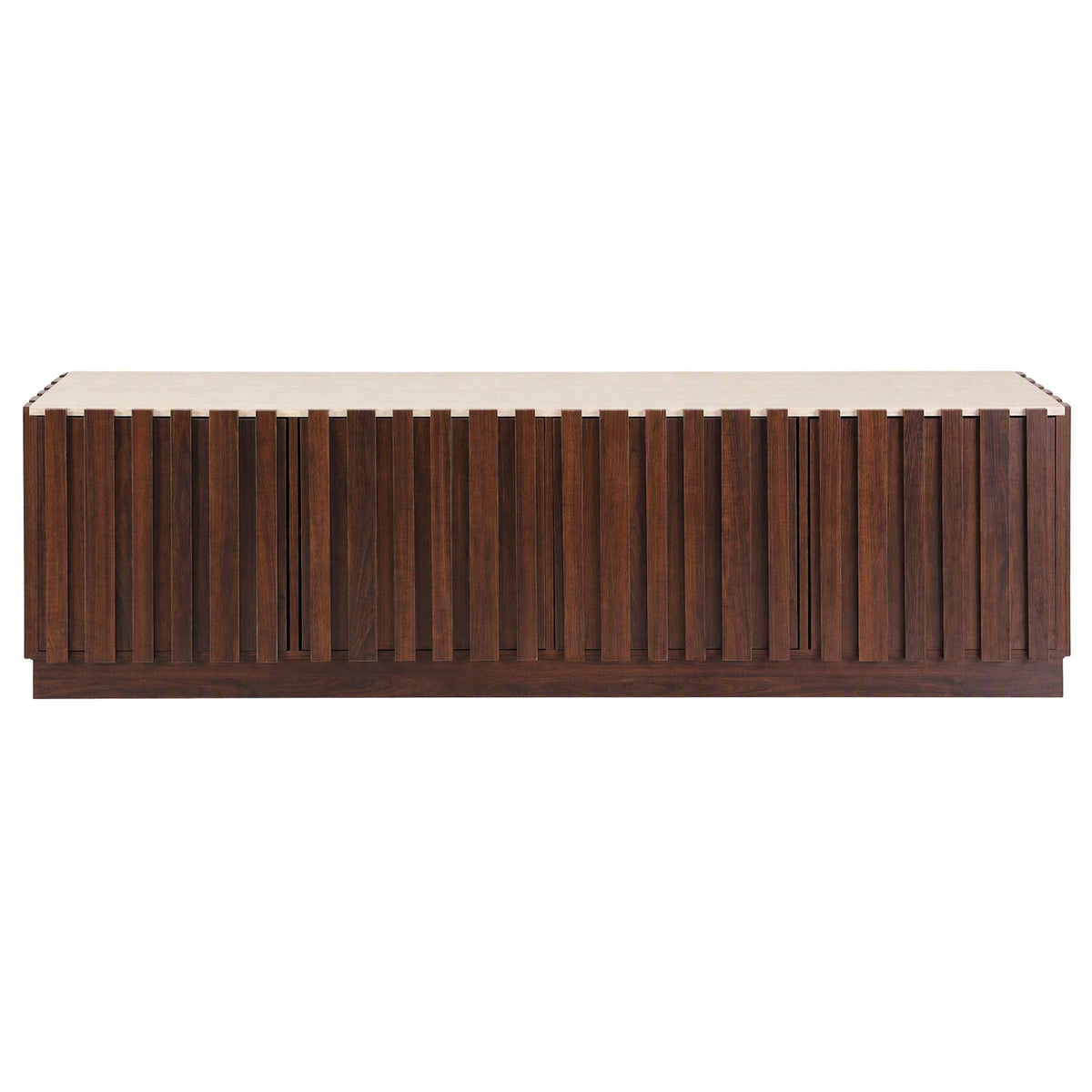 180cm Fluted TV Unit Entertainment Cabinet with Anti-tip Kit - Walnut - Furniture > Living Room > TV Units - Rivercity House & Home Co. (ABN 18 642 972 209) - Affordable Modern Furniture Australia