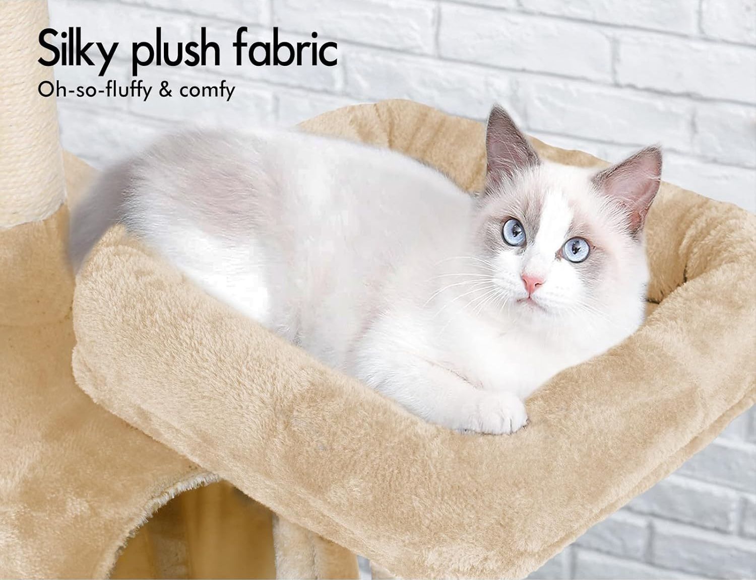 180cm Indoor Cat Tree Tower with Plush Perches, Dual Condos & Sisal Scratching Posts - Beige - Home & Garden > Artificial Plants > Artificial Trees - Rivercity House & Home Co. (ABN 18 642 972 209) - Affordable Modern Furniture Australia