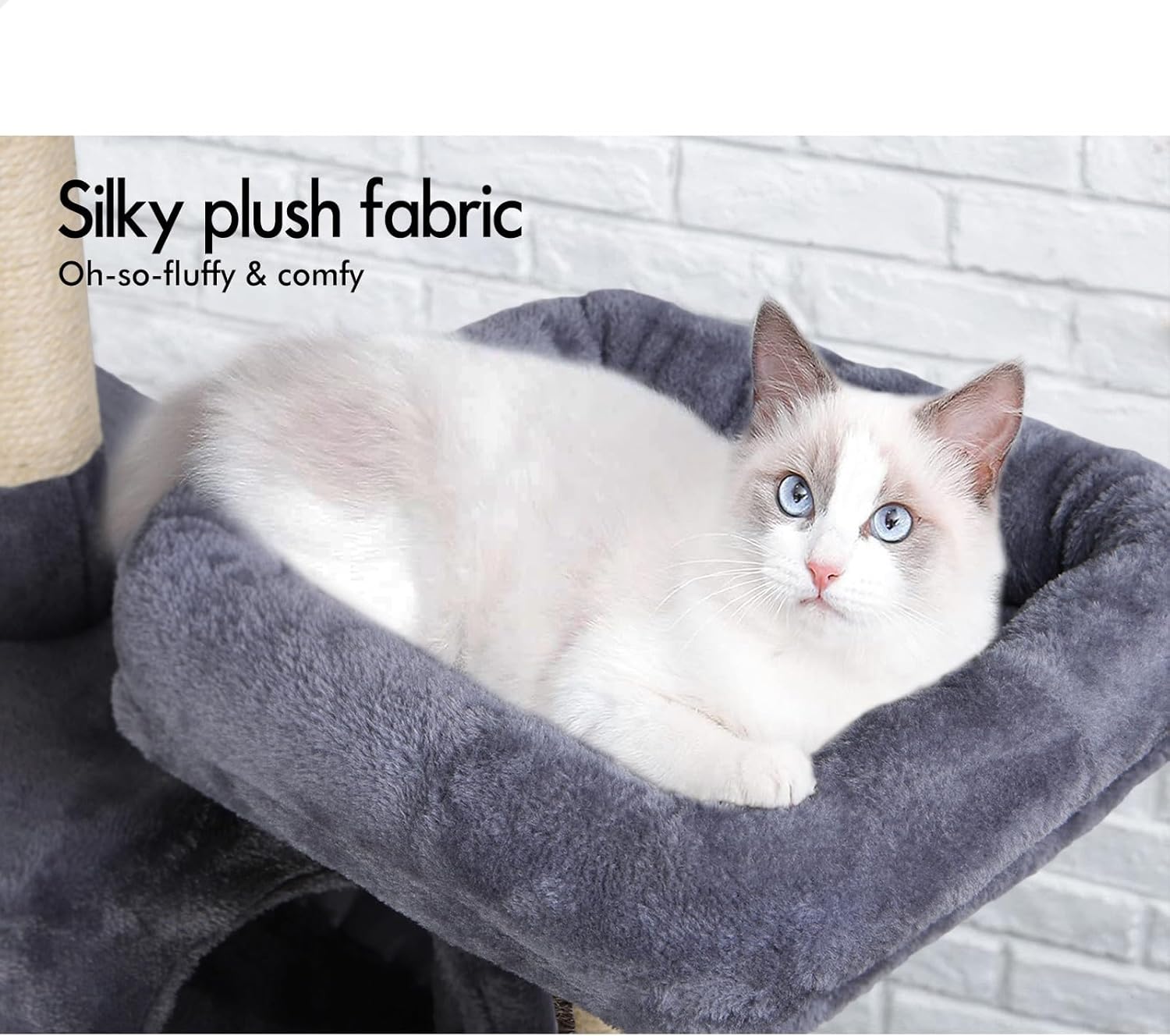 180cm Indoor Cat Tree Tower with Plush Perches, Dual Condos & Sisal Scratching Posts - Grey - Home & Garden > Artificial Plants > Artificial Trees - Rivercity House & Home Co. (ABN 18 642 972 209) - Affordable Modern Furniture Australia
