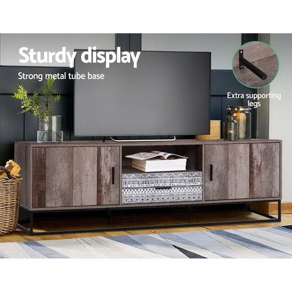 180CM Rustic TV Cabinet - Rivercity House & Home Co. (ABN 18 642 972 209) - Affordable Modern Furniture Australia