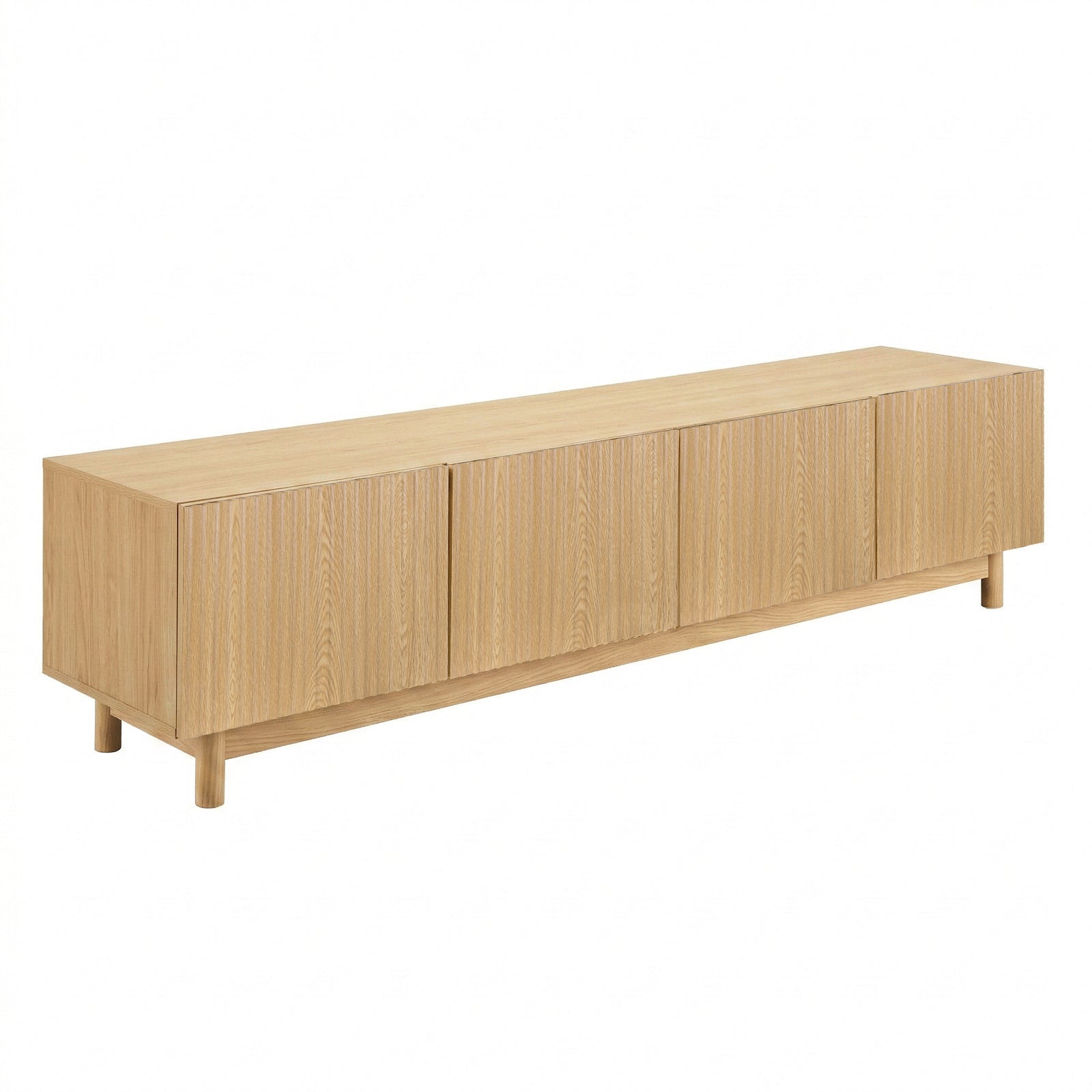 180cm TV Entertainment Unit with Storage Cabinets - Pine - Furniture > Living Room > TV Units - Rivercity House & Home Co. (ABN 18 642 972 209) - Affordable Modern Furniture Australia