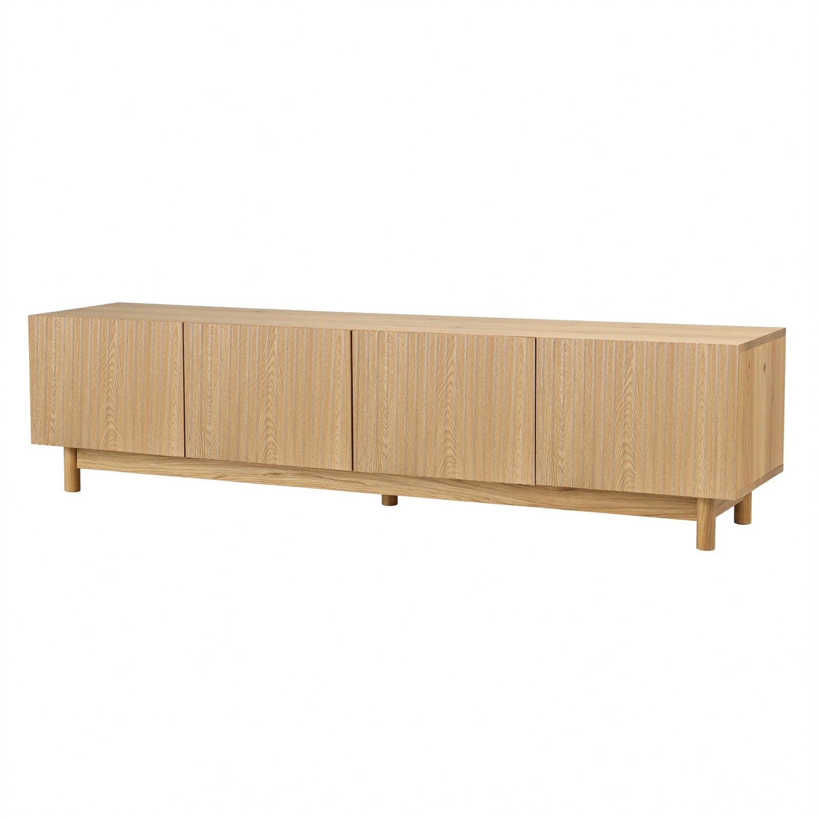 180cm TV Entertainment Unit with Storage Cabinets - Pine - Furniture > Living Room > TV Units - Rivercity House & Home Co. (ABN 18 642 972 209) - Affordable Modern Furniture Australia