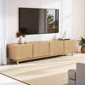 180cm TV Entertainment Unit with Storage Cabinets - Pine