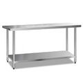 1829x610mm 304 Stainless Steel Kitchen Bench - Silver