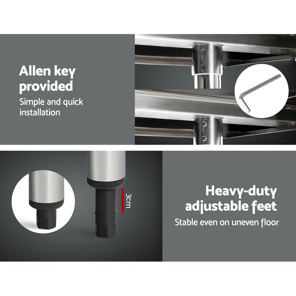 1829x760mm Stainless Steel Kitchen Bench 430 - Furniture > Dining > Kitchen Sinks - Rivercity House & Home Co. (ABN 18 642 972 209) - Affordable Modern Furniture Australia