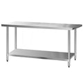 1829x760mm Stainless Steel Kitchen Bench 430 - Silver
