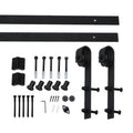 1.83M Antique Classic Single Sliding Barn Door Track Kit 7.3x9.15m - Black