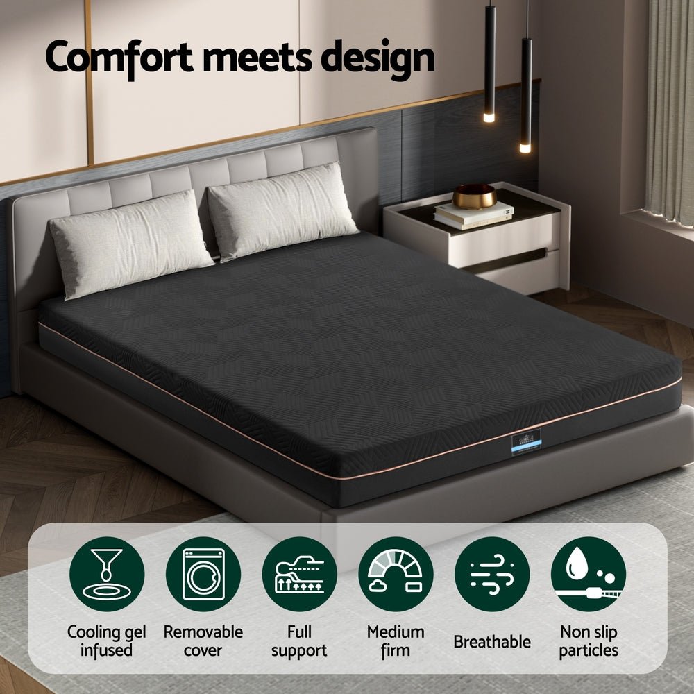 18cm Memory Foam Mattress Green Tea Foam Cool Gel Foam Mattresses King - Furniture > Mattresses > King Size Mattress - Rivercity House & Home Co. (ABN 18 642 972 209) - Affordable Modern Furniture Australia