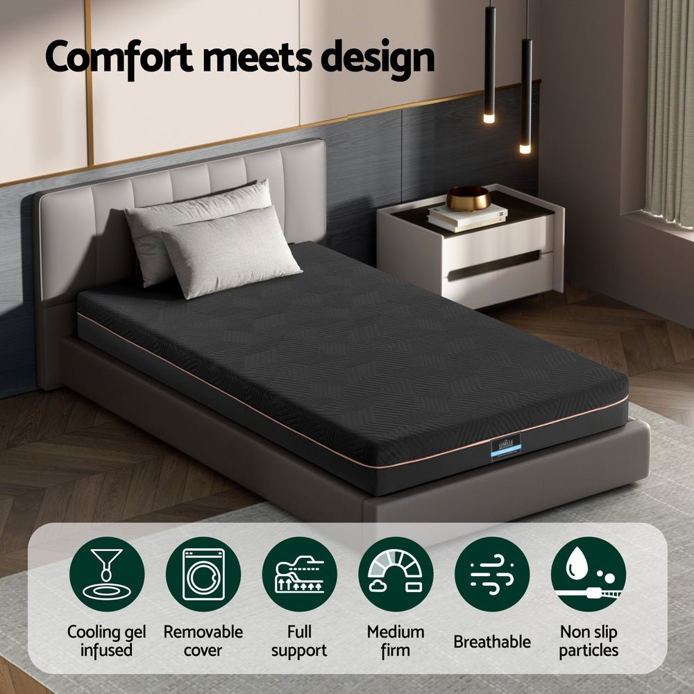 18cm Memory Foam Mattress Green Tea Foam Cool Gel Foam Mattresses King Single - Furniture > Mattresses > King Single Mattress - Rivercity House & Home Co. (ABN 18 642 972 209) - Affordable Modern Furniture Australia