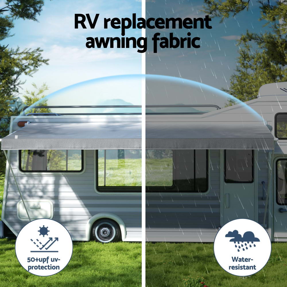 18ft Caravan Awning RV Replacement Fabric 5.20M x 2.42M - Home & Garden > Shading > Awnings - Rivercity House & Home Co. (ABN 18 642 972 209) - Affordable Modern Furniture Australia