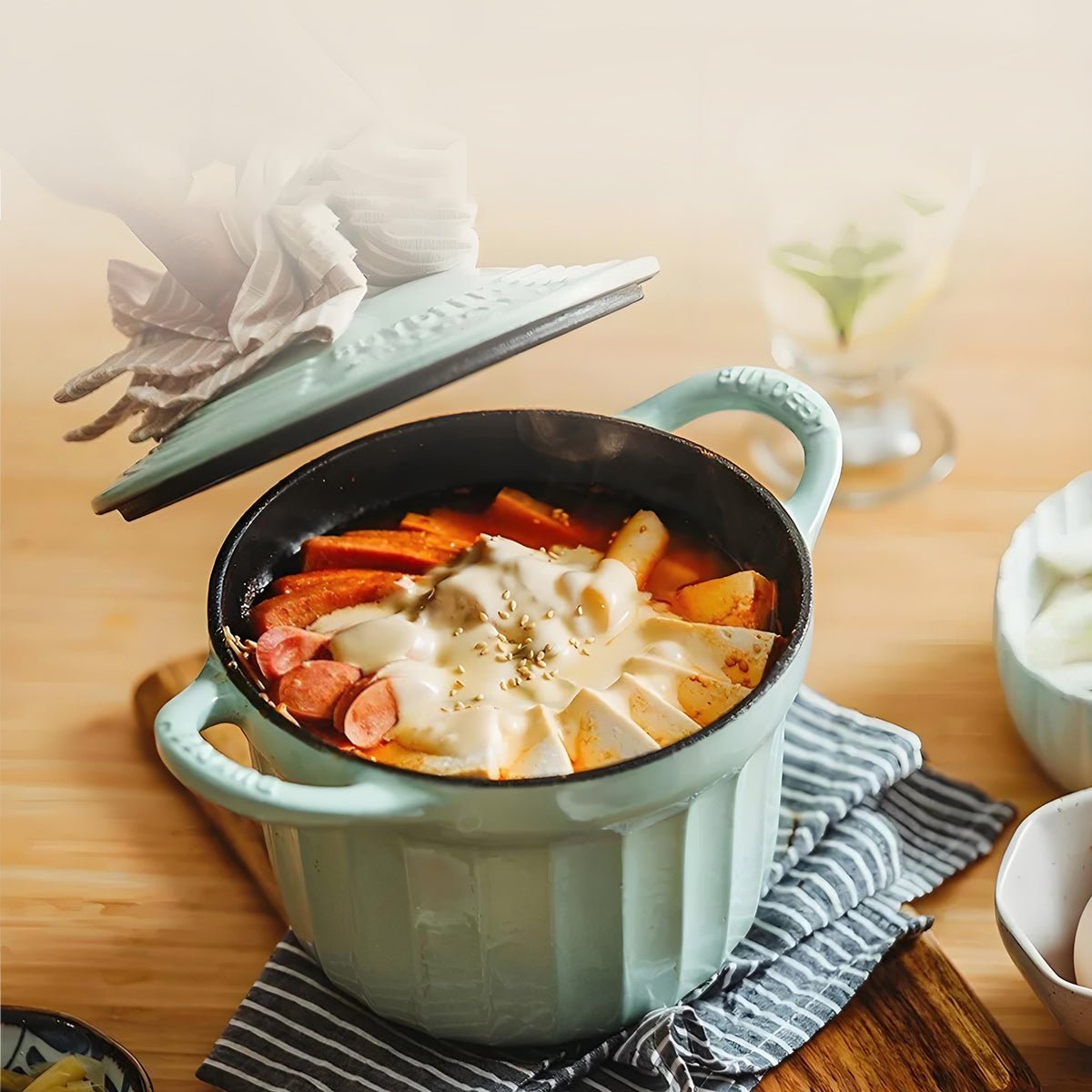 1.8L Enameled Cast Iron Dutch Oven CP541 - Home & Garden > Kitchenware > Skillets & Frying Pans - Rivercity House & Home Co. (ABN 18 642 972 209) - Affordable Modern Furniture Australia