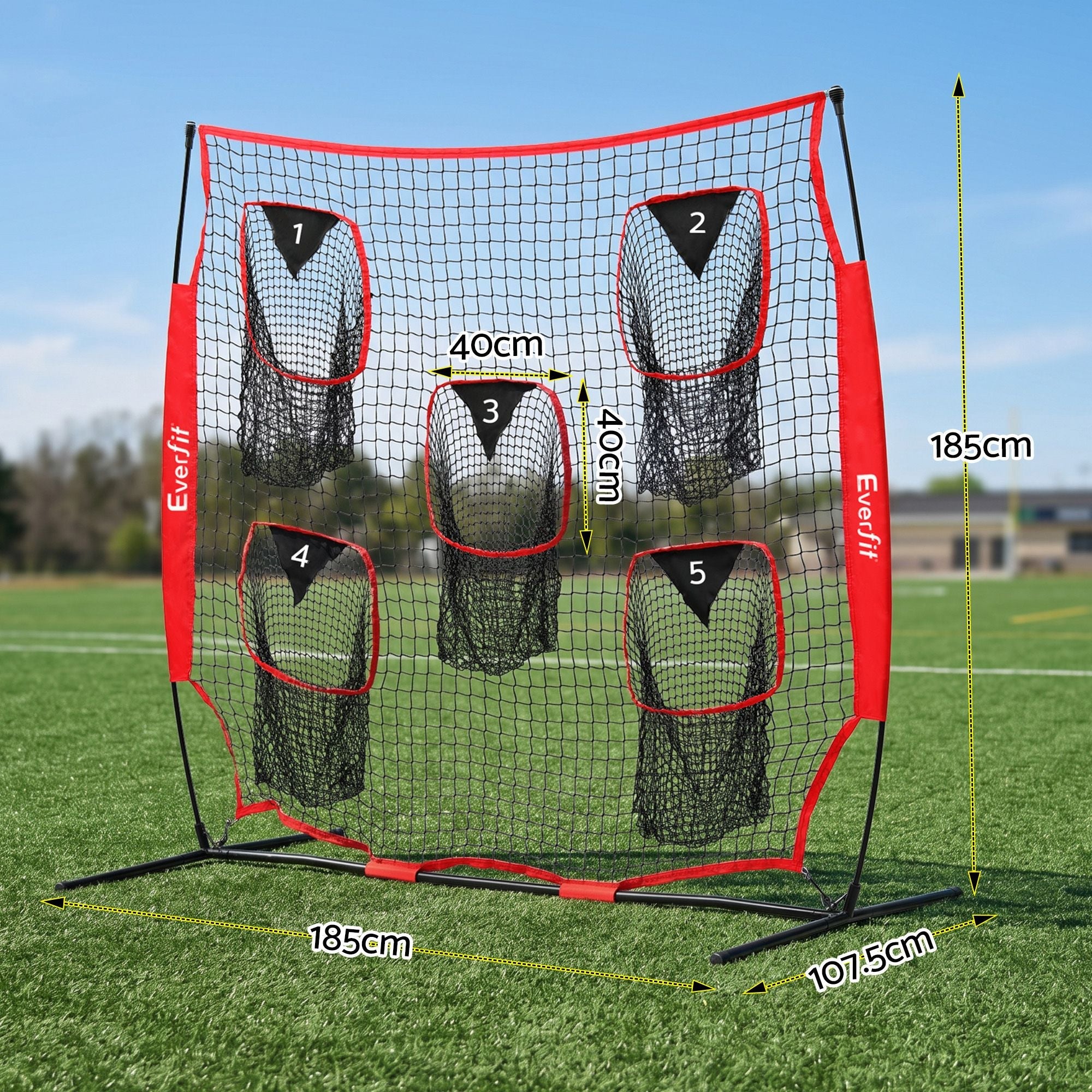 1.8m Football Training Net 5 Target Portable Soccer Goal Nets Rebounder - Sports & Fitness > Ball Sports > Soccer & Soccer Accessories - Rivercity House & Home Co. (ABN 18 642 972 209) - Affordable Modern Furniture Australia