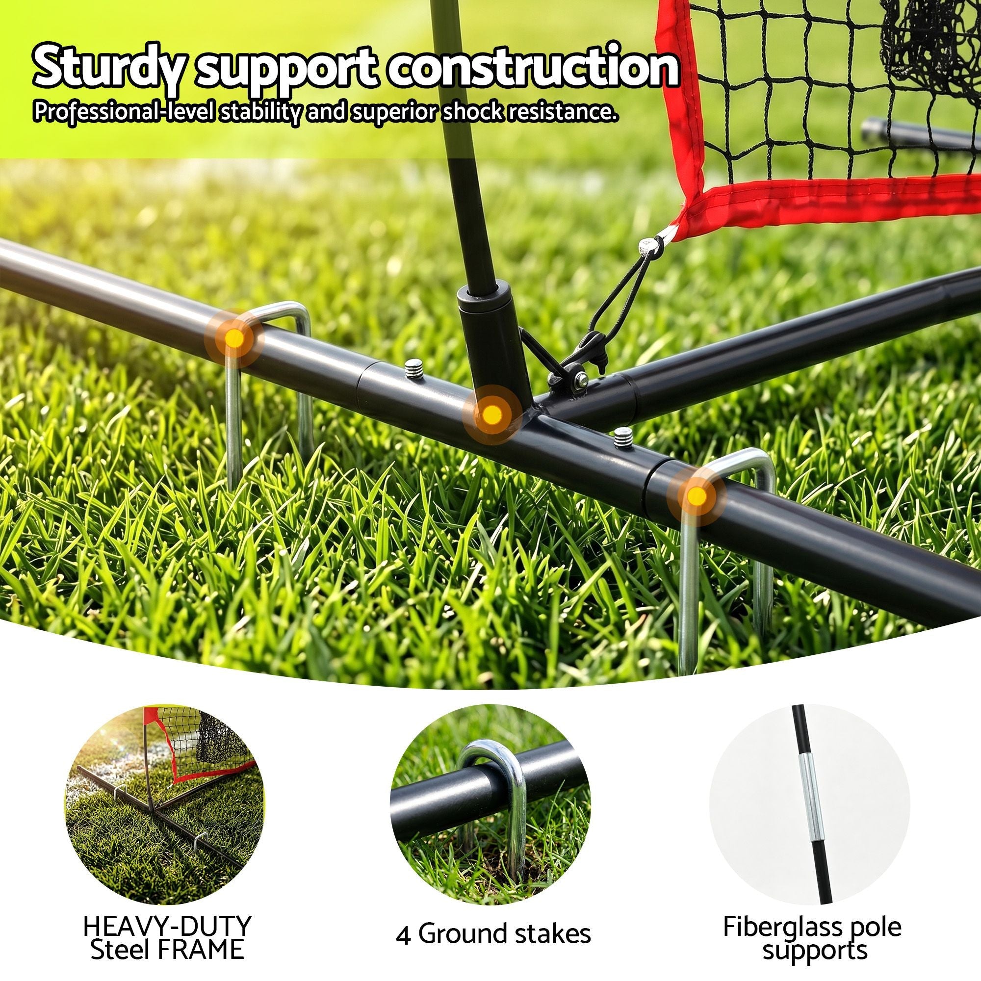 1.8m Football Training Net 5 Target Portable Soccer Goal Nets Rebounder - Sports & Fitness > Ball Sports > Soccer & Soccer Accessories - Rivercity House & Home Co. (ABN 18 642 972 209) - Affordable Modern Furniture Australia