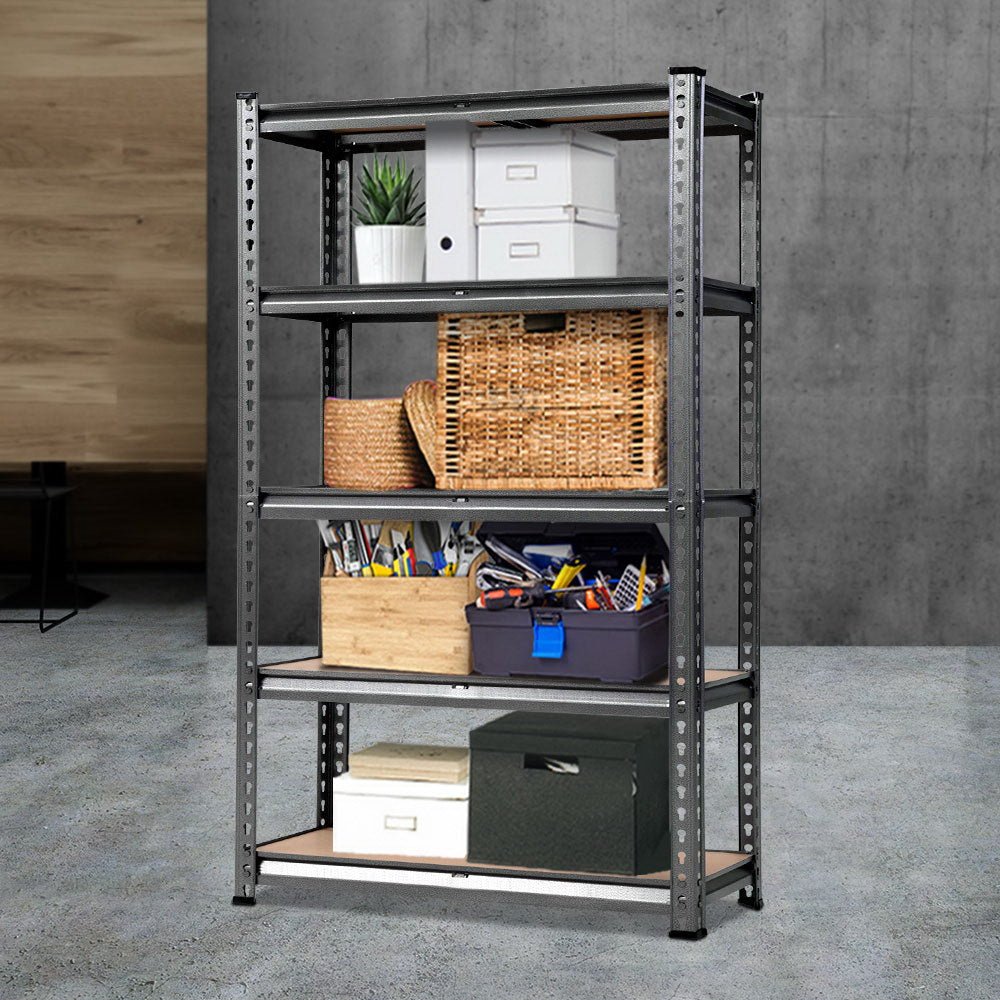 1.8M Garage Shelving Warehouse Rack Pallet Racking Storage Shelf Charcoal - Tools > Tools Storage > Wall Storage Racks - Rivercity House & Home Co. (ABN 18 642 972 209) - Affordable Modern Furniture Australia