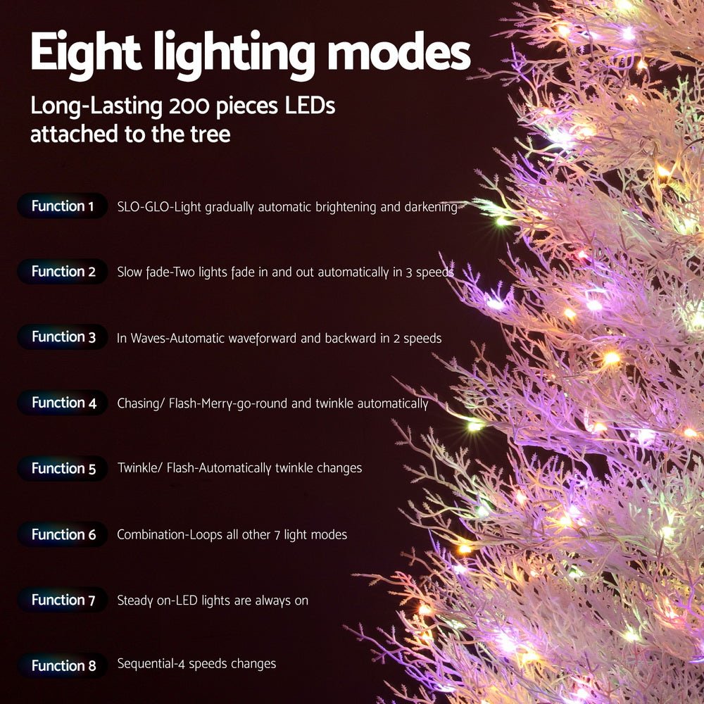 1.8M LED Christmas Tree 8 Modes Adjustable Multi Color Light Snowy - Occasions > Christmas > Christmas Trees - Rivercity House & Home Co. (ABN 18 642 972 209) - Affordable Modern Furniture Australia