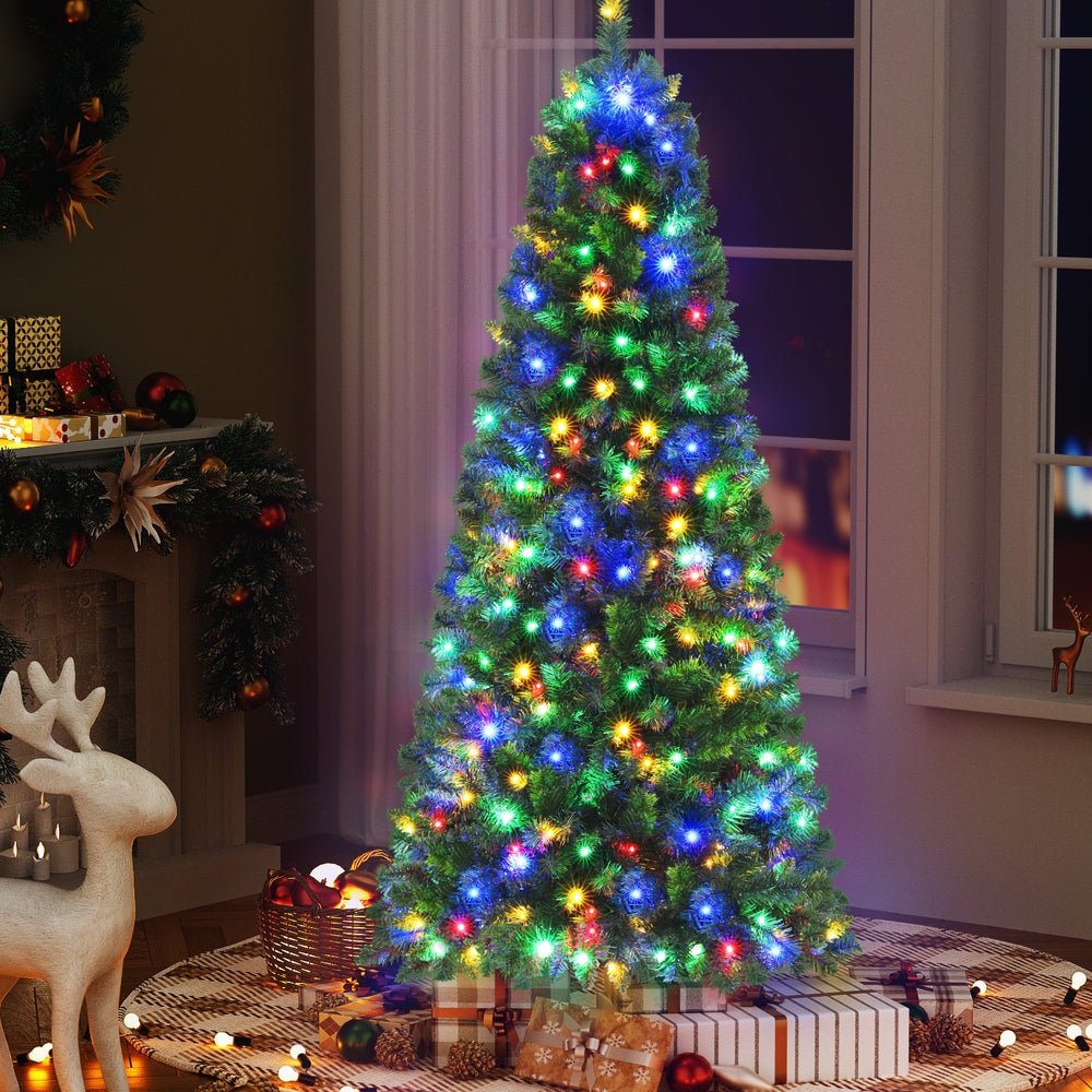 1.8M Pre - lit Christmas Tree 8 Mode Multi Colour 200 LED Light Xmas - Occasions > Christmas > Christmas Trees - Rivercity House & Home Co. (ABN 18 642 972 209) - Affordable Modern Furniture Australia