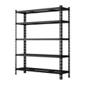 5-Tier Garage Shelving Rack 1.8m x 1.2m - Black