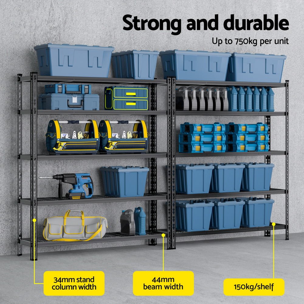 1.8MX2.4M Garage Shelving Warehouse Rack - Tools > Tools Storage > Wall Storage Racks - Rivercity House & Home Co. (ABN 18 642 972 209) - Affordable Modern Furniture Australia