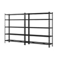 1.8m x 2.4m 5-Tier Garage Shelving Rack with Adjustable Shelves - Black