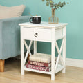 1x Bedside Tables Drawers Side