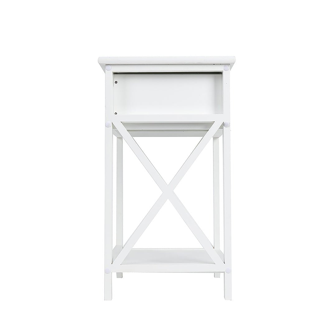 1x Bedside Tables Drawers Side - Rivercity House & Home Co. (ABN 18 642 972 209) - Affordable Modern Furniture Australia