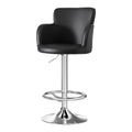 Corben Adjustable PU Leather Bar Stool - Black