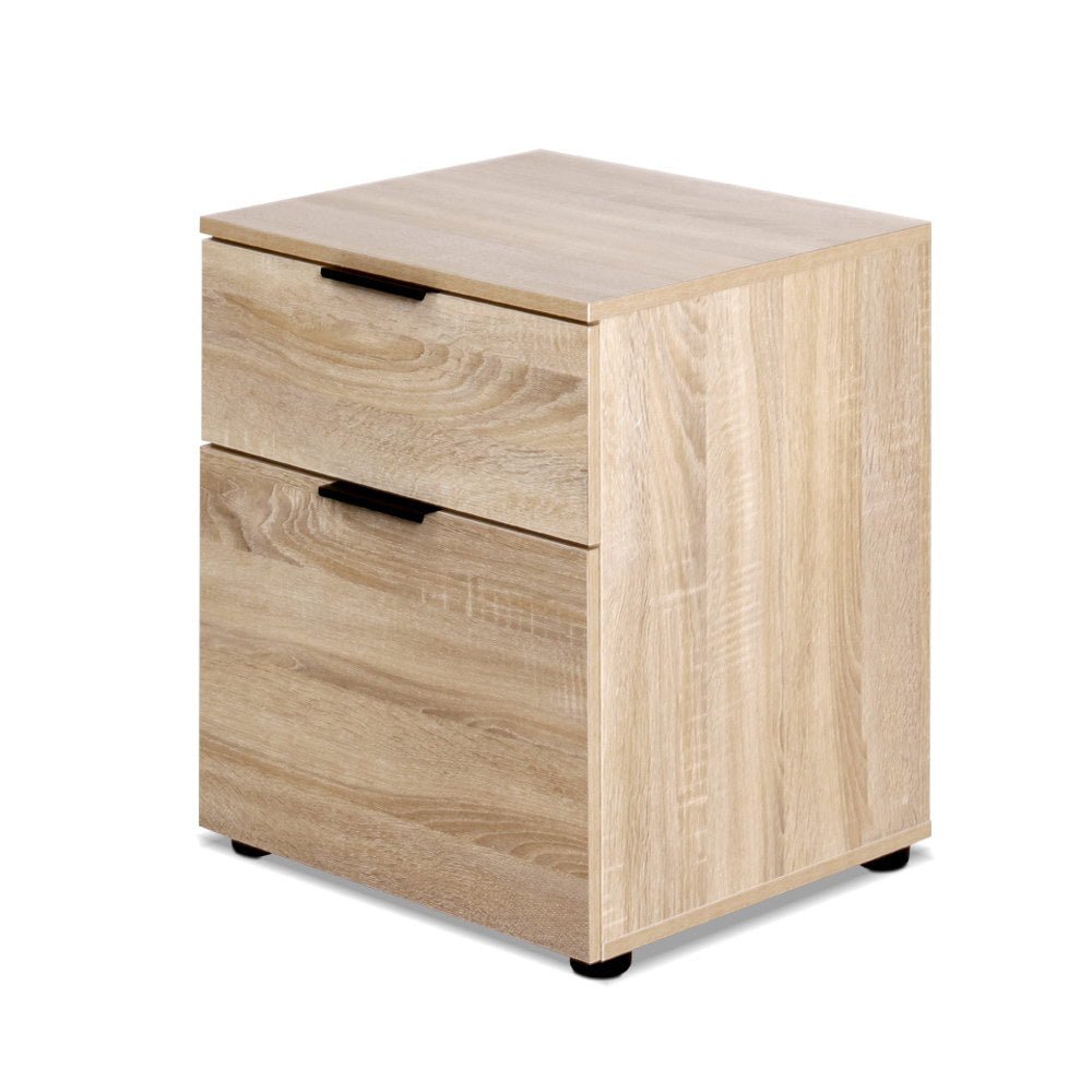 2 Drawer Filing Cabinet Office Shelves Storage Drawers Cupboard Wood File Home - Furniture > Office - Rivercity House & Home Co. (ABN 18 642 972 209) - Affordable Modern Furniture Australia