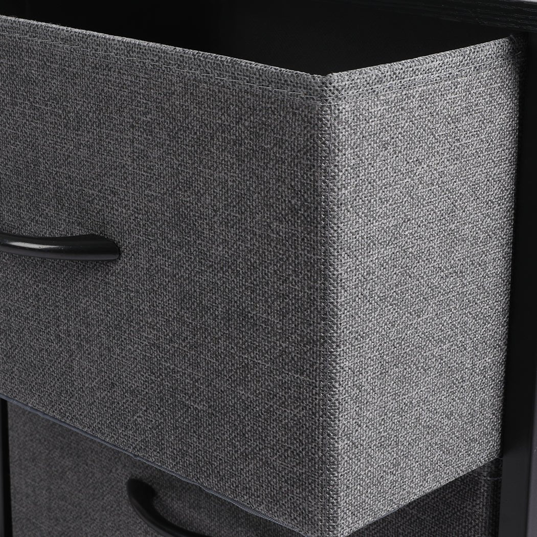 2 - Drawer Storage Cabinet Chest with Removable Drawers - Dark Grey - Rivercity House & Home Co. (ABN 18 642 972 209) - Affordable Modern Furniture Australia