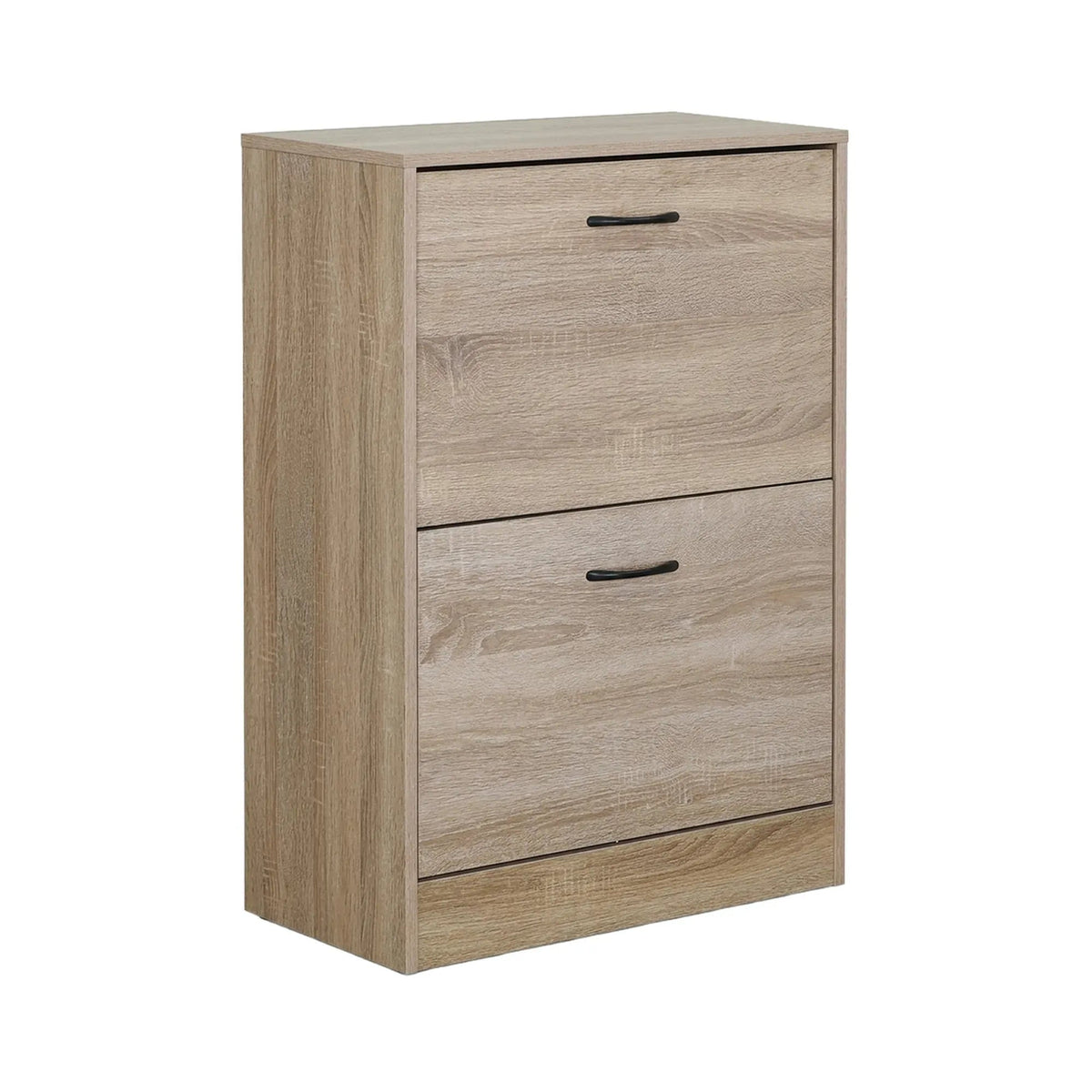 2 Flip Drawer Slim Shoe Storage Cabinet with Hidden Storage - Oak - Furniture > Living Room > Shoe Storage - Rivercity House & Home Co. (ABN 18 642 972 209) - Affordable Modern Furniture Australia