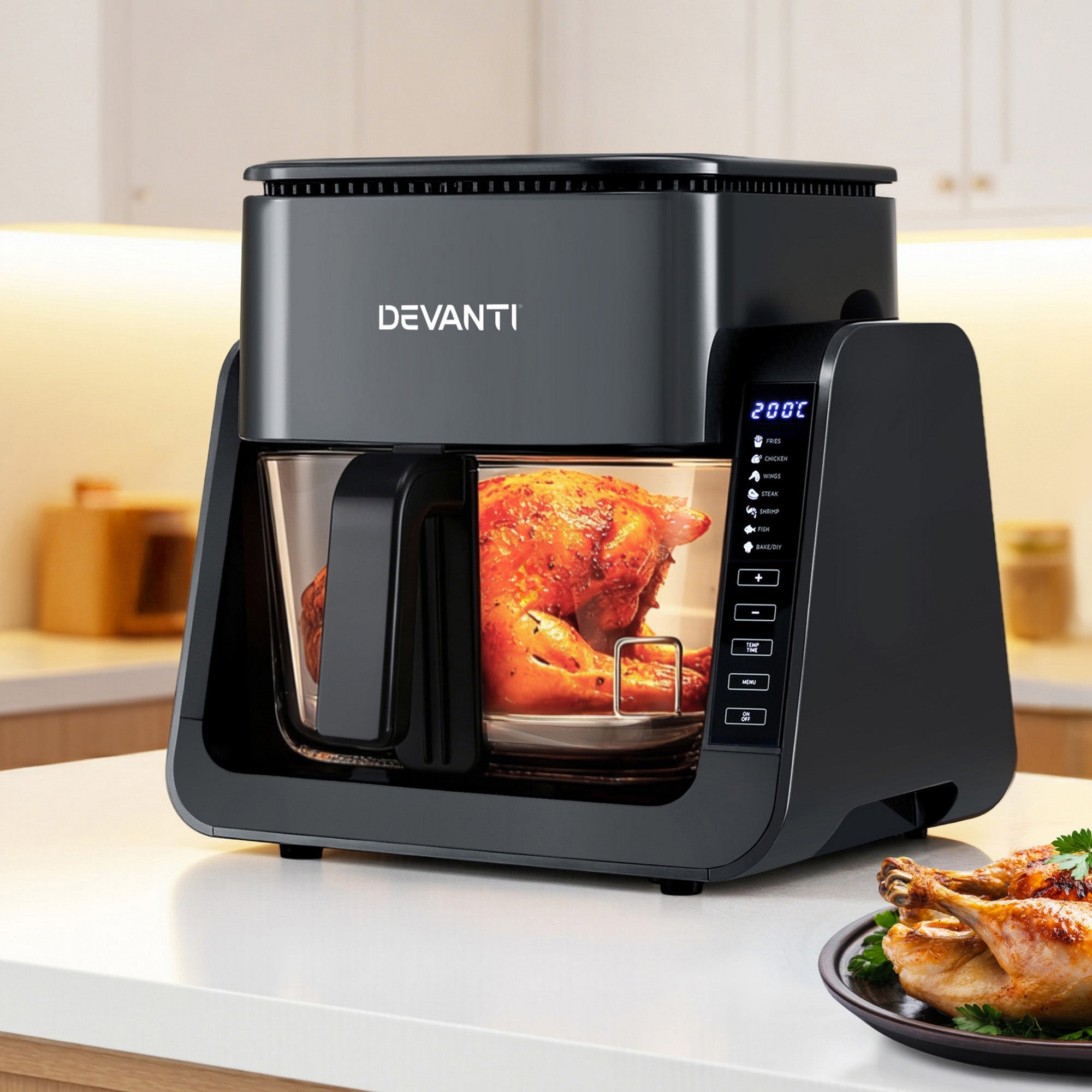 2 - IN - 1 Air Fryer 5.5L Dual Zone Fryers Electric Cooker with Top BBQ Grill & Bot - Appliances > Kitchen Appliances > Air Fryers - Rivercity House & Home Co. (ABN 18 642 972 209) - Affordable Modern Furniture Australia