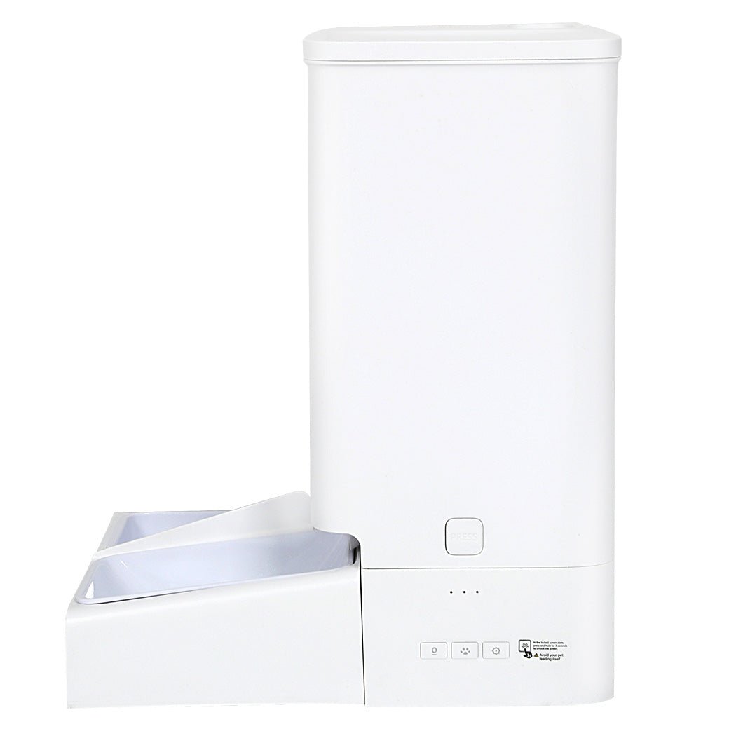 2 - in - 1 Automatic Cat & Dog Feeder with Waterer 5L Food 4L Water - White - Rivercity House & Home Co. (ABN 18 642 972 209) - Affordable Modern Furniture Australia