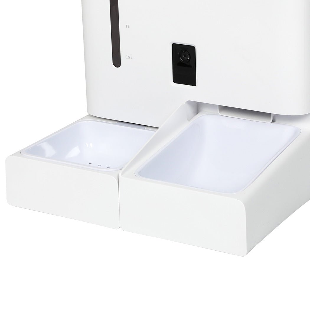 2 - in - 1 Automatic Cat & Dog Feeder with Waterer 5L Food 4L Water - White - Rivercity House & Home Co. (ABN 18 642 972 209) - Affordable Modern Furniture Australia