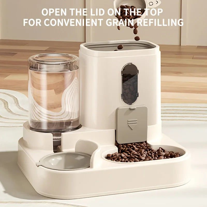 2-in-1 Automatic Cat Food and Water Dispenser - Pet Care > Dog Supplies > Dog Bowls, Feeders & Waterers - Rivercity House & Home Co. (ABN 18 642 972 209) - Affordable Modern Furniture Australia