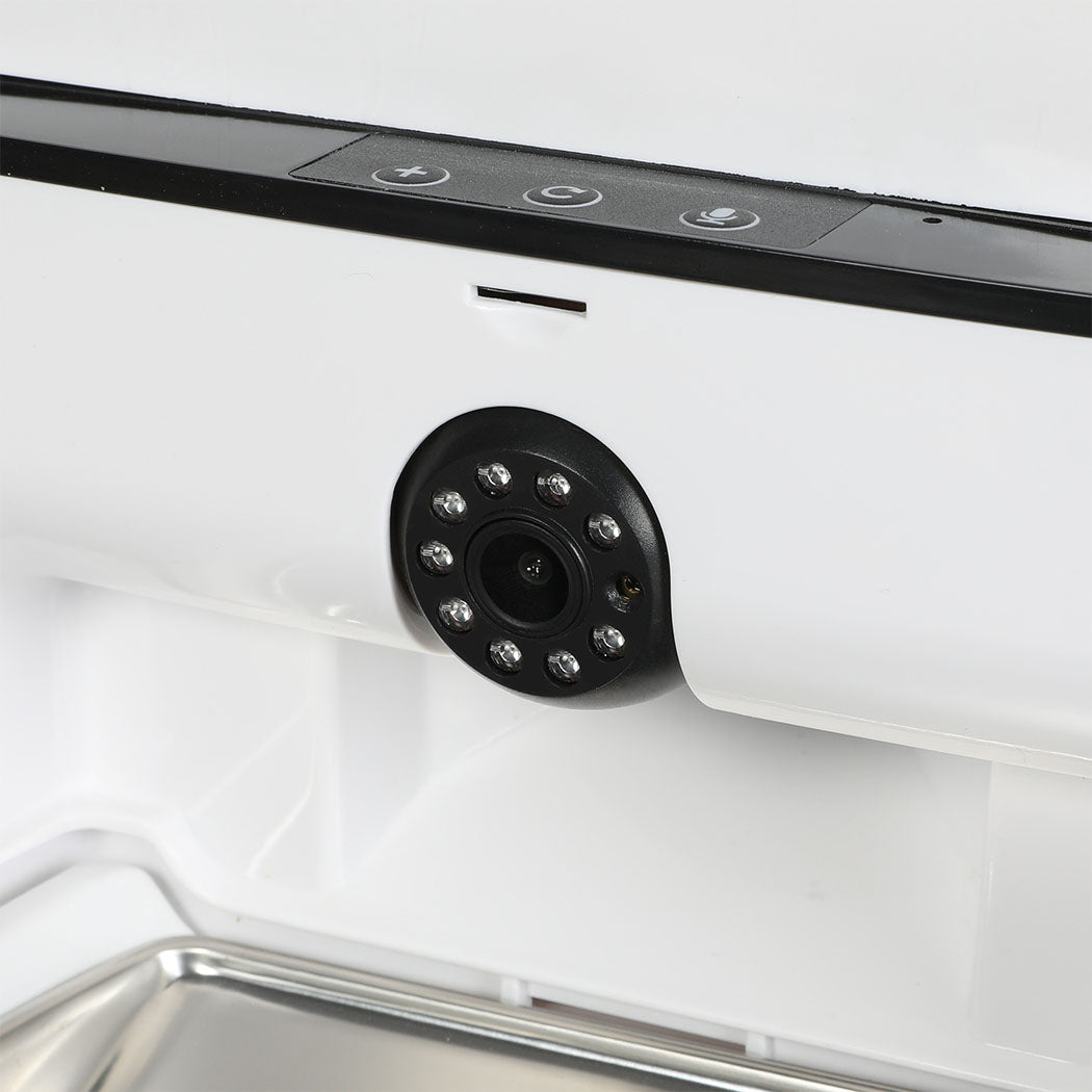 2 - in - 1 Automatic Pet Feeder with WiFi Camera and Laser Toy - White - Rivercity House & Home Co. (ABN 18 642 972 209) - Affordable Modern Furniture Australia