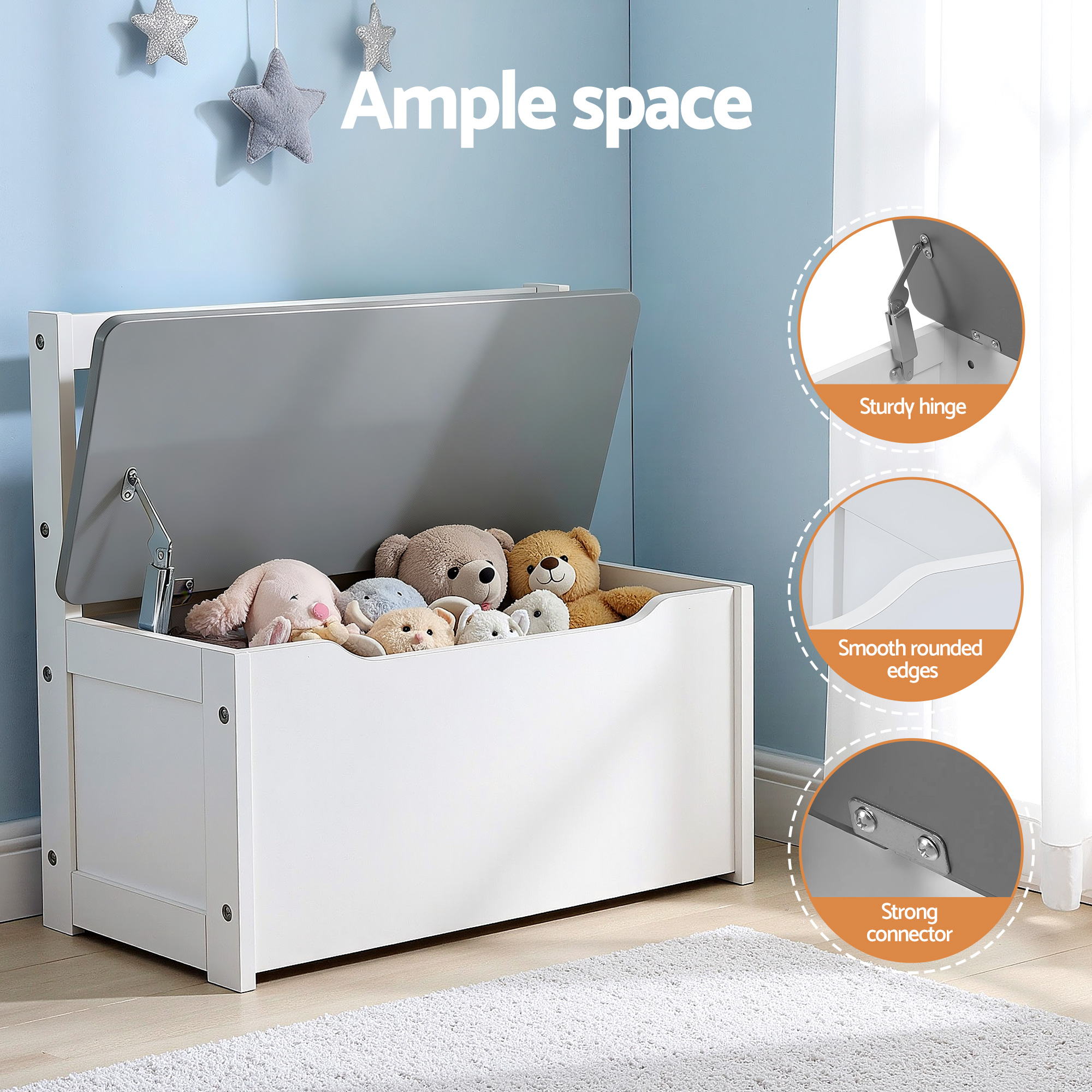 2 in 1 Kids Table and Chair Set, Activity Table with Storage Bench and 2 Chairs for Reading, Drawing, Writing, Snack Time & Arts Crafts, 4 PCS Toddler Table and Chair Set, Grey - Baby & Kids > Kid's Furniture > Kid's Tables, Chairs & Seats - Rivercity House & Home Co. (ABN 18 642 972 209) - Affordable Modern Furniture Australia