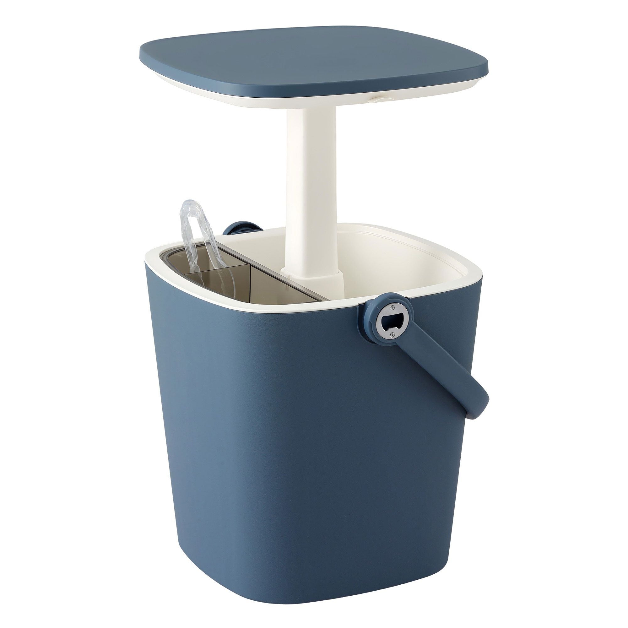 2-in-1 Outdoor Bar Table with 15L Ice Bucket Cooler and Tongs - Blue - Furniture > Outdoor > Outdoor Tables - Rivercity House & Home Co. (ABN 18 642 972 209) - Affordable Modern Furniture Australia