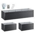 2-in-1 Raised Garden Bed Kit, 320cm/160cm| 77cm Extra Deep Ergonomic Planter Box | Protect Your Back | Galvanised Steel Vegetable Flower Pot for Outdoor Garden | Includes Gloves & Pegs