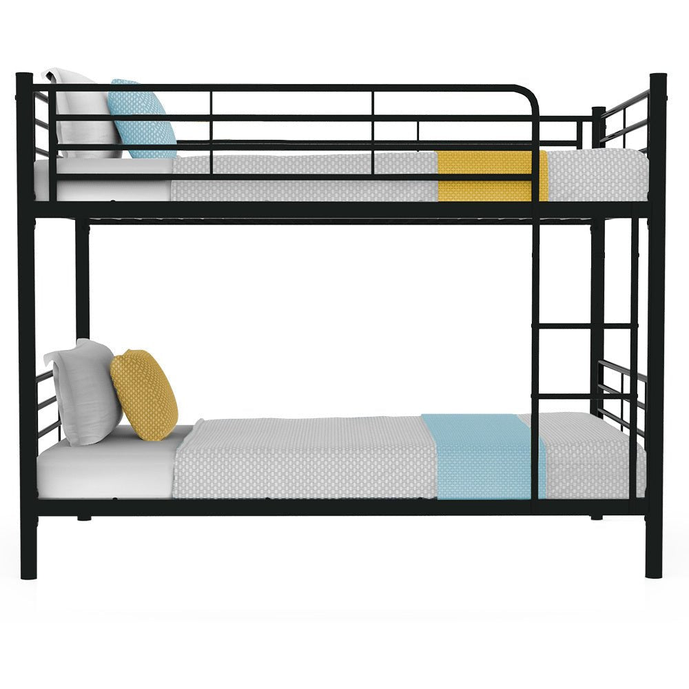 2 - in - 1 Single Metal Bunk Bed Frame - Dark Matte Grey - Furniture > Bedroom - Rivercity House & Home Co. (ABN 18 642 972 209) - Affordable Modern Furniture Australia