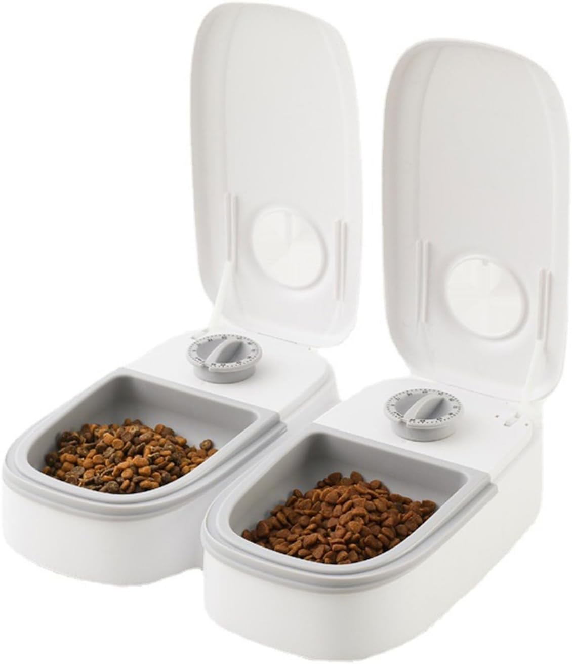 2 Meal Automatic Pet Feeder with 48H Timer for Cat & Dog Wet & Dry Food Dual 700ML Bowls - White - Pet Care > Cat Supplies > Cat Bowls, Feeders & Waterers - Rivercity House & Home Co. (ABN 18 642 972 209) - Affordable Modern Furniture Australia