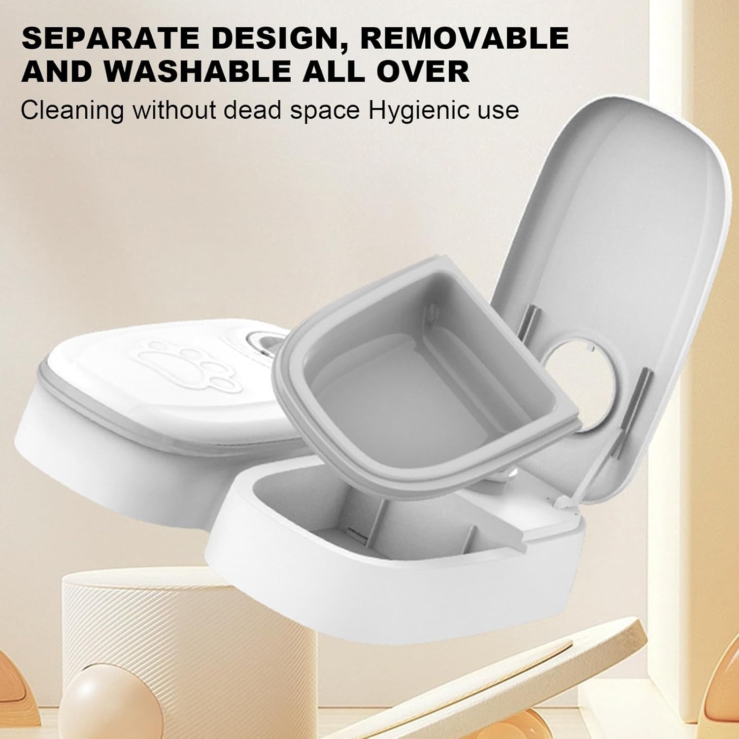 2 Meal Automatic Pet Feeder with 48H Timer for Cat & Dog Wet & Dry Food Dual 700ML Bowls - White - Pet Care > Cat Supplies > Cat Bowls, Feeders & Waterers - Rivercity House & Home Co. (ABN 18 642 972 209) - Affordable Modern Furniture Australia