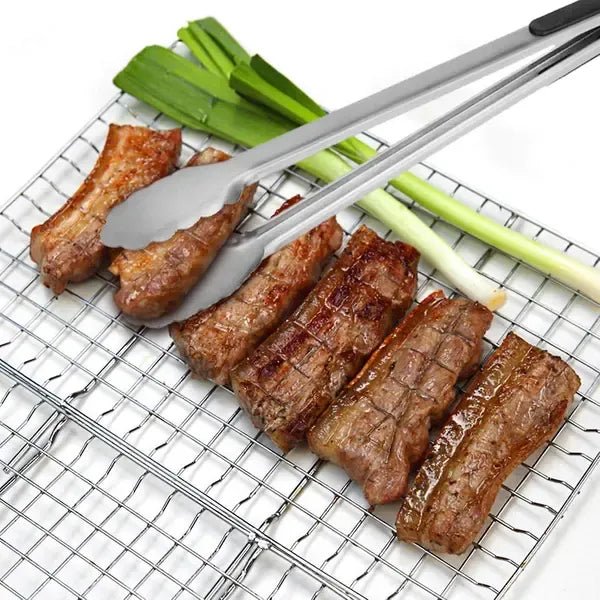 2 Pack 36 cm 430 Stainless Steel Locking Kitchen Tongs with Silicone Grip for BBQ and Grilling - Home & Garden > BBQ > BBQ Tools - Rivercity House & Home Co. (ABN 18 642 972 209) - Affordable Modern Furniture Australia