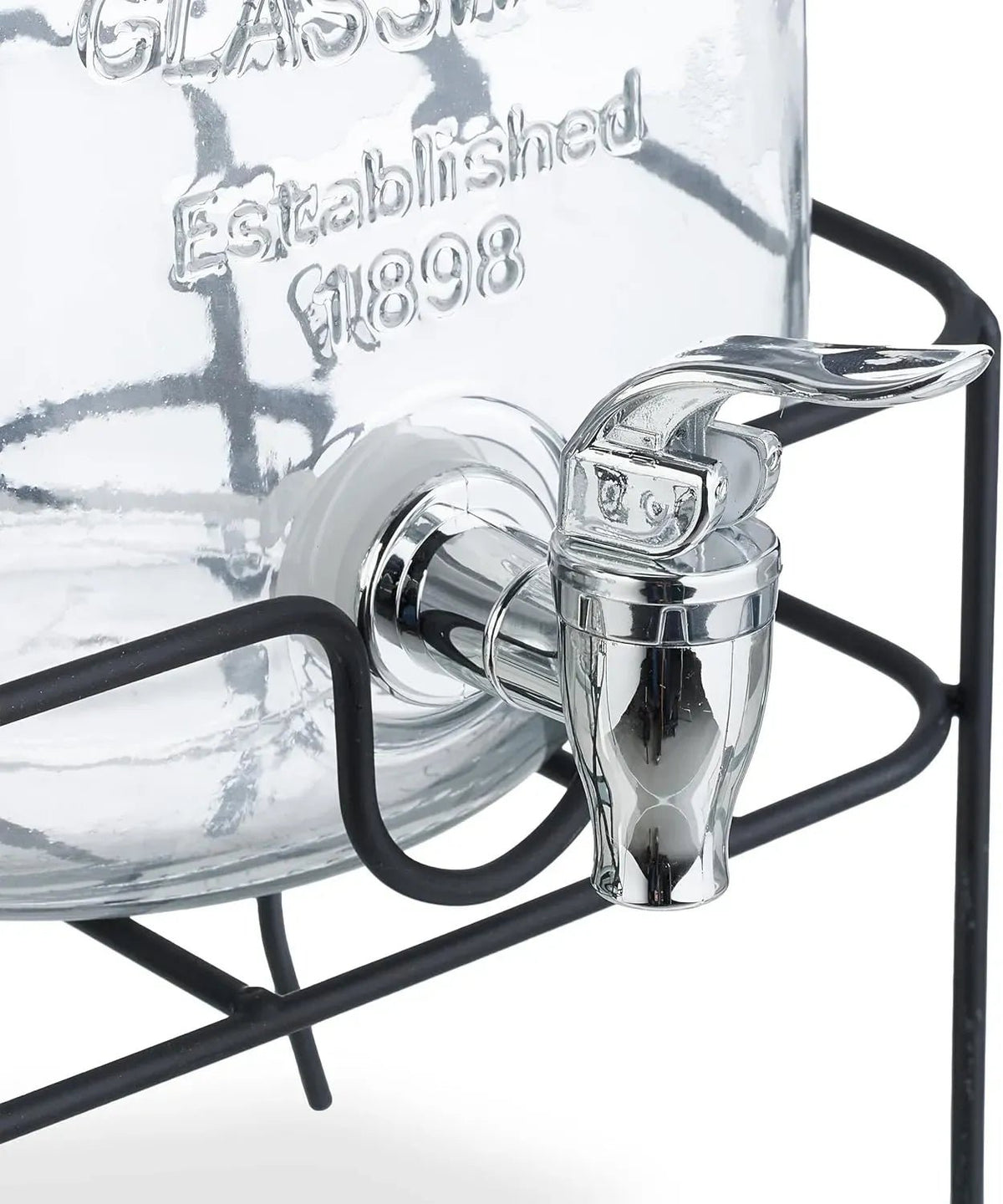 2 Pack 4L Glass Drink Dispensers with Stand - Transparent - Appliances > Kitchen Appliances > Coffee Machines & Accessories - Rivercity House & Home Co. (ABN 18 642 972 209) - Affordable Modern Furniture Australia