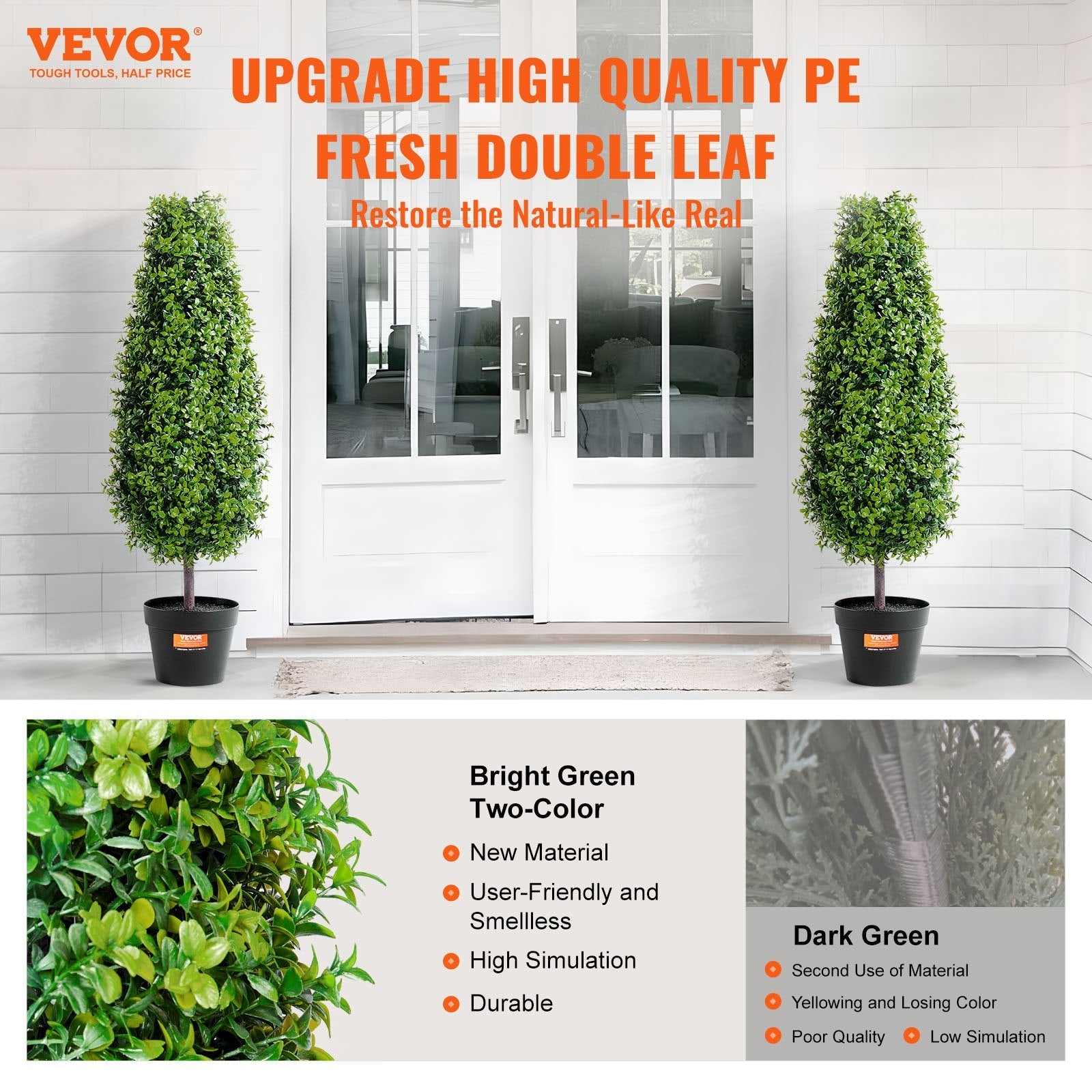 2 Pack 91.4cm Artificial Boxwood Topiary Trees with Base Pots - Green - Home & Garden > Artificial Plants > Artificial Flowers & Plants - Rivercity House & Home Co. (ABN 18 642 972 209) - Affordable Modern Furniture Australia