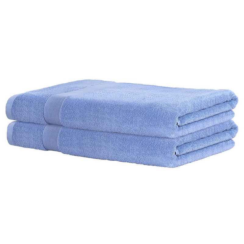 2 Pack Bath Sheets Set Cotton Extra Large Towel Blue - Home & Garden > Bathroom Accessories - Rivercity House & Home Co. (ABN 18 642 972 209) - Affordable Modern Furniture Australia