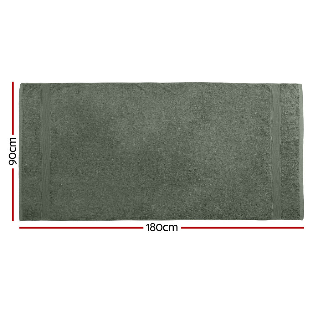 2 Pack Bath Sheets Set Cotton Extra Large Towel Green - Home & Garden > Bathroom Accessories - Rivercity House & Home Co. (ABN 18 642 972 209) - Affordable Modern Furniture Australia