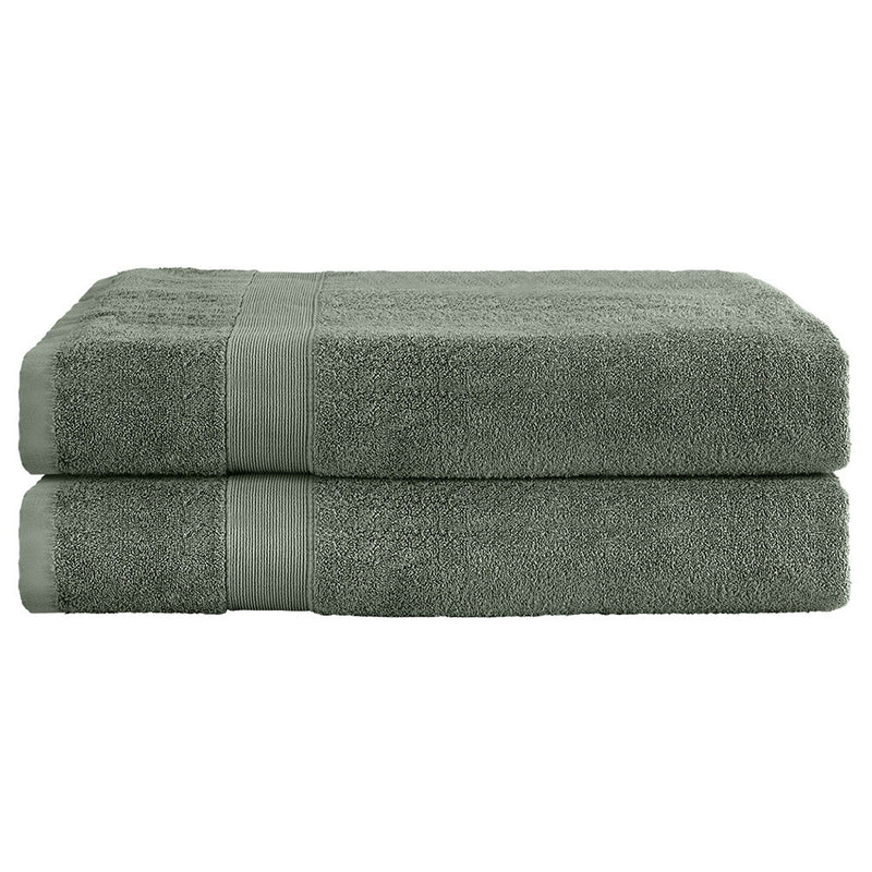 2 Pack Bath Sheets Set Cotton Extra Large Towel Green - Home & Garden > Bathroom Accessories - Rivercity House & Home Co. (ABN 18 642 972 209) - Affordable Modern Furniture Australia