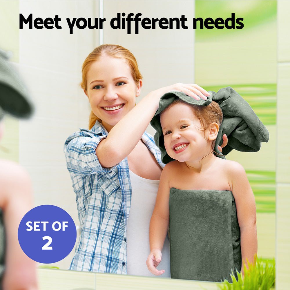 2 Pack Bath Sheets Set Cotton Extra Large Towel Green - Home & Garden > Bathroom Accessories - Rivercity House & Home Co. (ABN 18 642 972 209) - Affordable Modern Furniture Australia