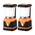 2-Pack 1000LM LED Camping Lanterns Waterproof Portable Emergency Lights - Orange
