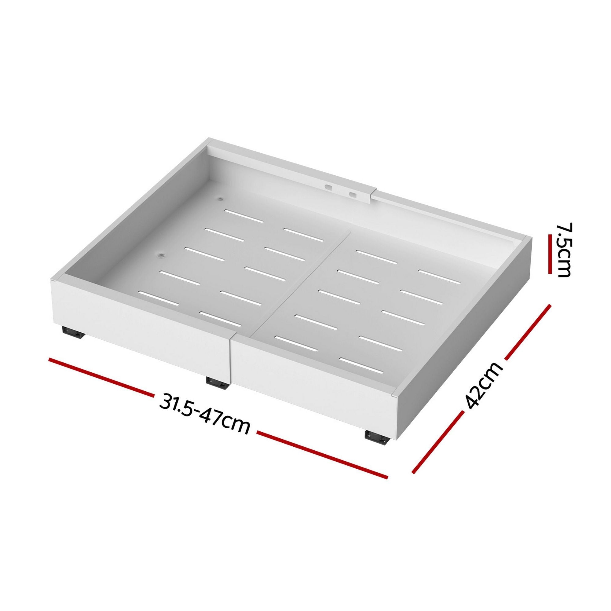 2 Pack Pull Out Drawers for Cabinets Expandable Cabinet Organizer White - Furniture > Bathroom > Bathroom Cabinets, Cupboards & Storage - Rivercity House & Home Co. (ABN 18 642 972 209) - Affordable Modern Furniture Australia